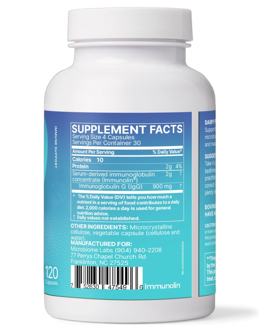 Microbiome Labs - Mega IgG2000 120 Cápsulas