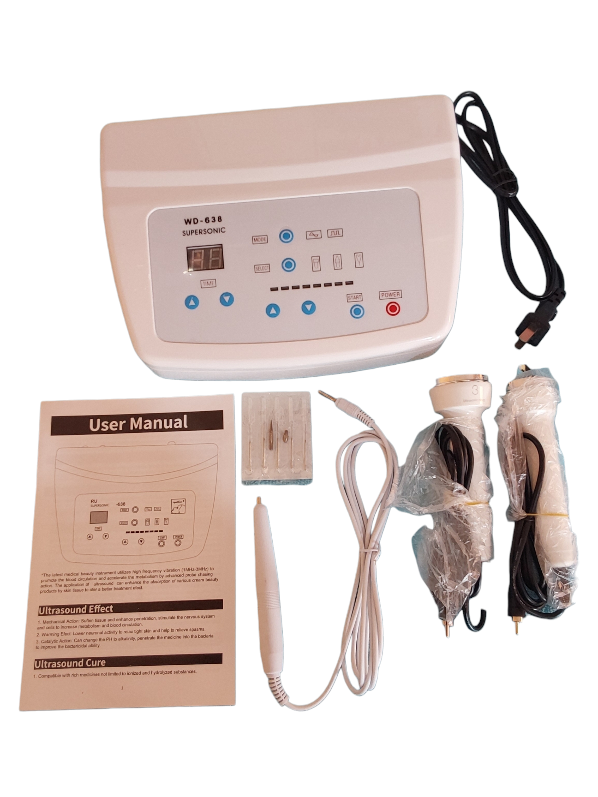 Ultrasonido 2 cabezales y Cauterizador 1MHz y 3MHZ Pulsatil y continuo.