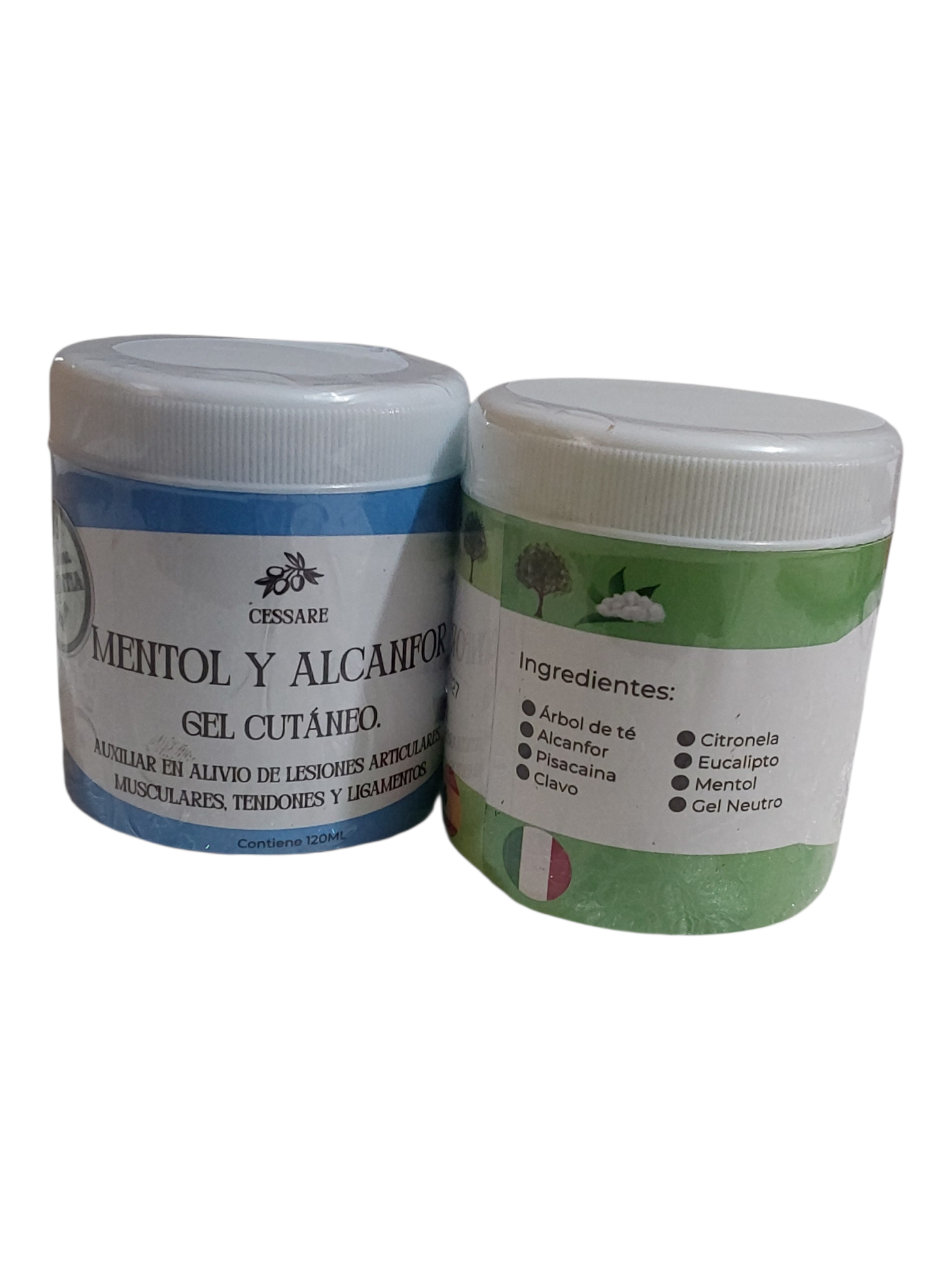 Ungüento Gel de 120g con Lidocaina, Alta Calidad. Disponible en: Mentol, Alcanfor, Eucalipto.