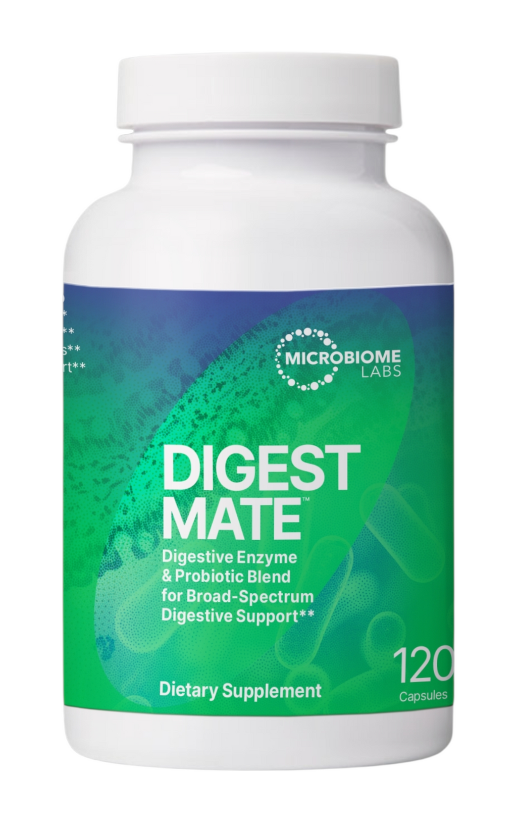 Microbiome Labs - DigestMate - Soporte Digestivo 120 Cápsulas