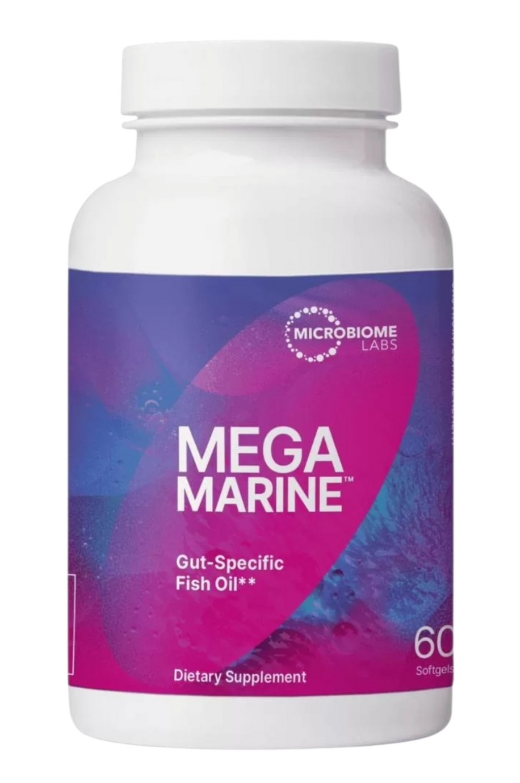 Microbiome Labs - MegaMarine - Suplemento de Aceite de Pescado 60 Softgels