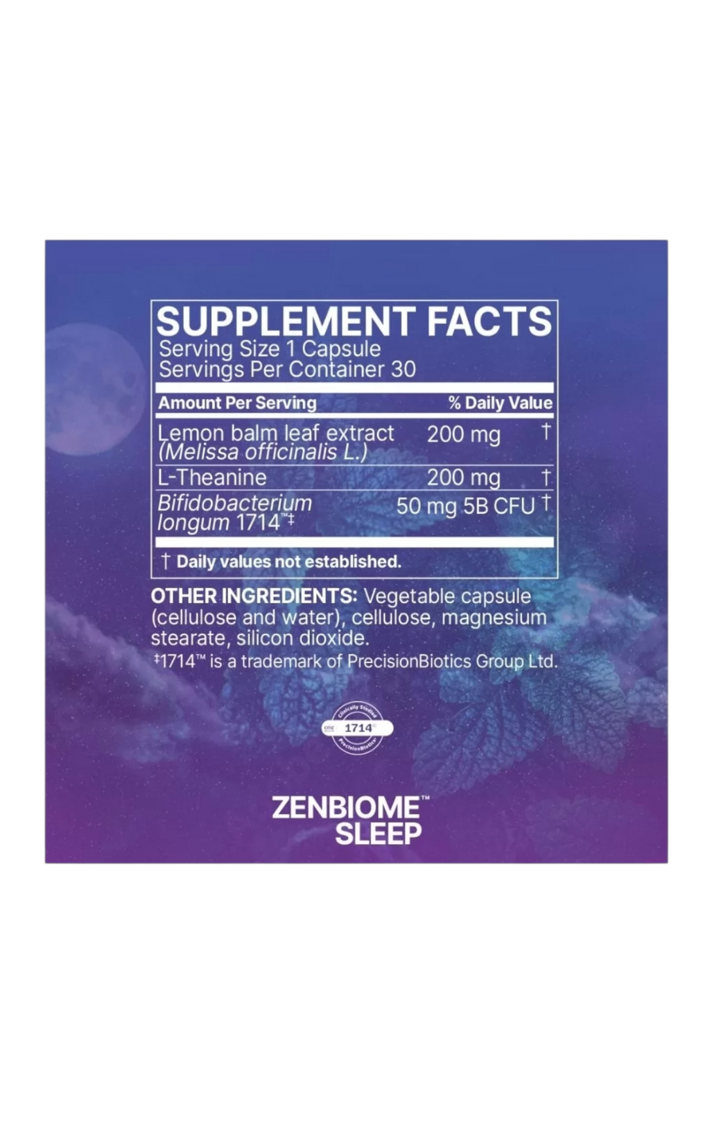 Microbiome Labs - ZenbiomeSleep - Suplemento para el Insomnio 30 Cápsulas