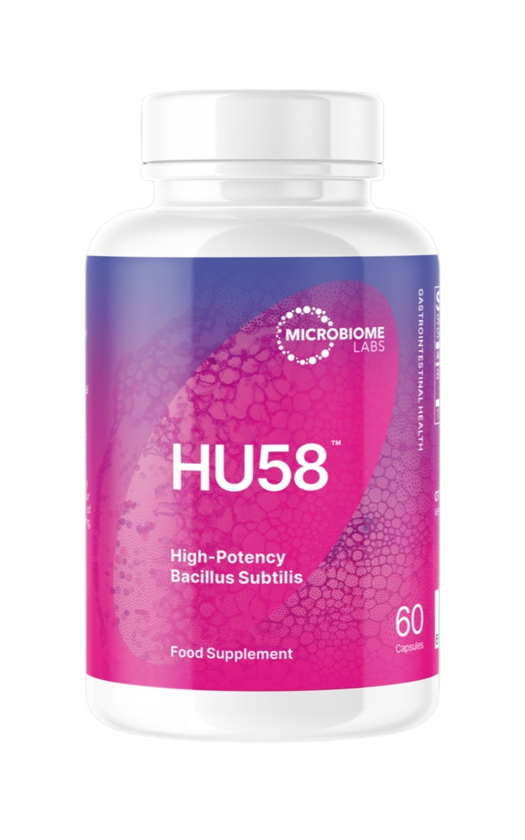 Microbiome Labs - HU58 - Probiótico de Bacillus Subtilis 60 Cápsulas