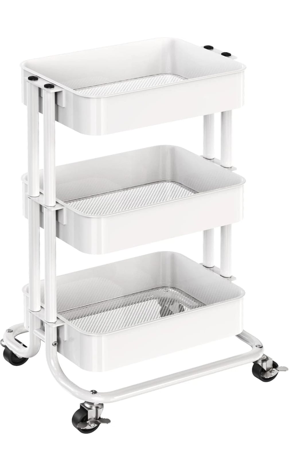 Carrito Transportador Con Canasta de Metal y Tubo Metalico.