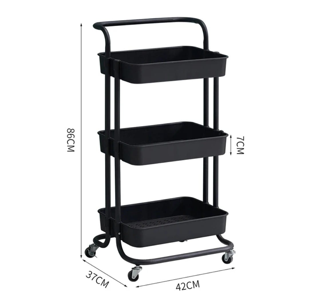 Carrito Transportador Con Canasta de Plastico y Tubo Metalico.