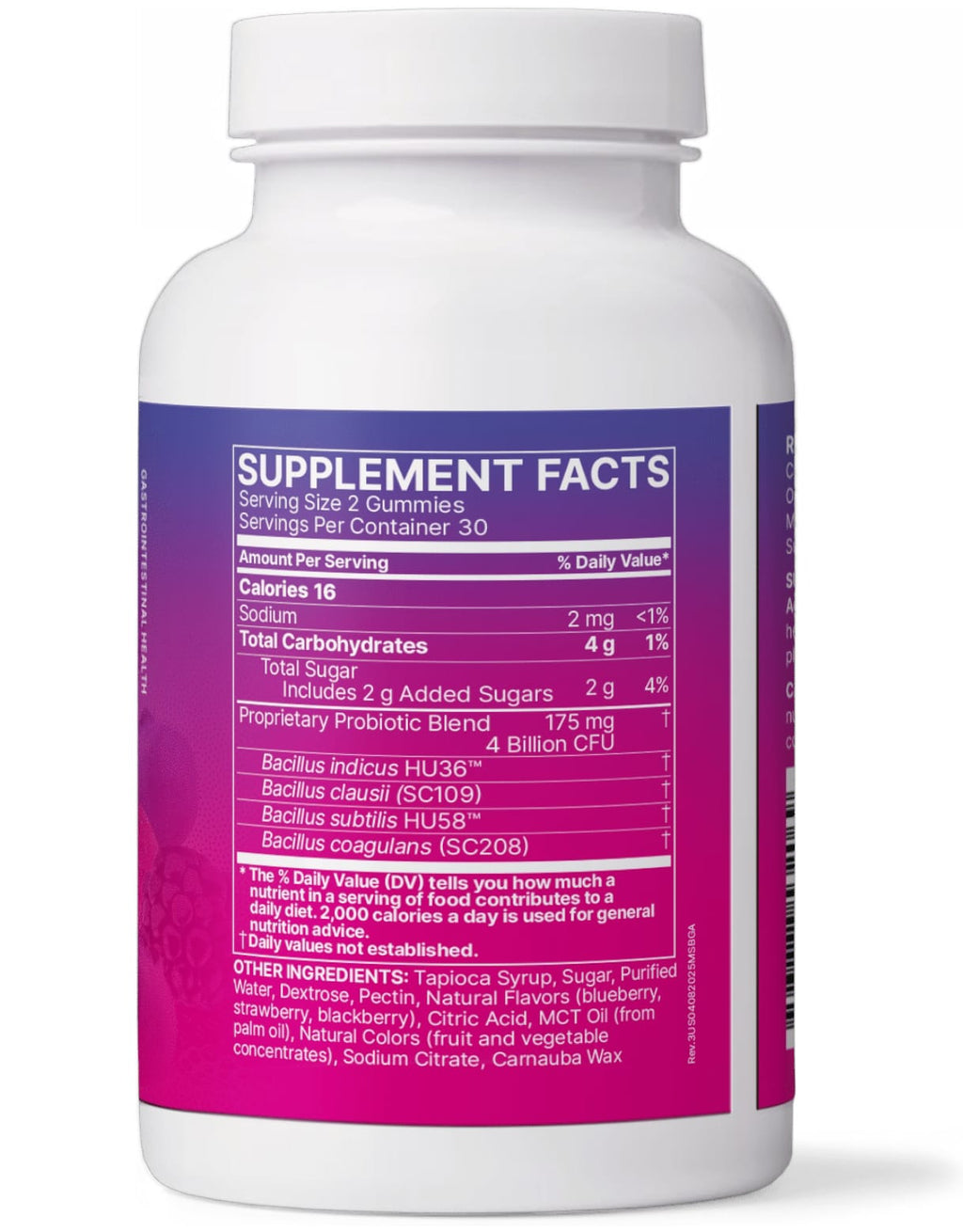 Microbiome Labs - MegaSporeBiotic Gummies - Probiótico a Base de Esporas 60 Gomitas