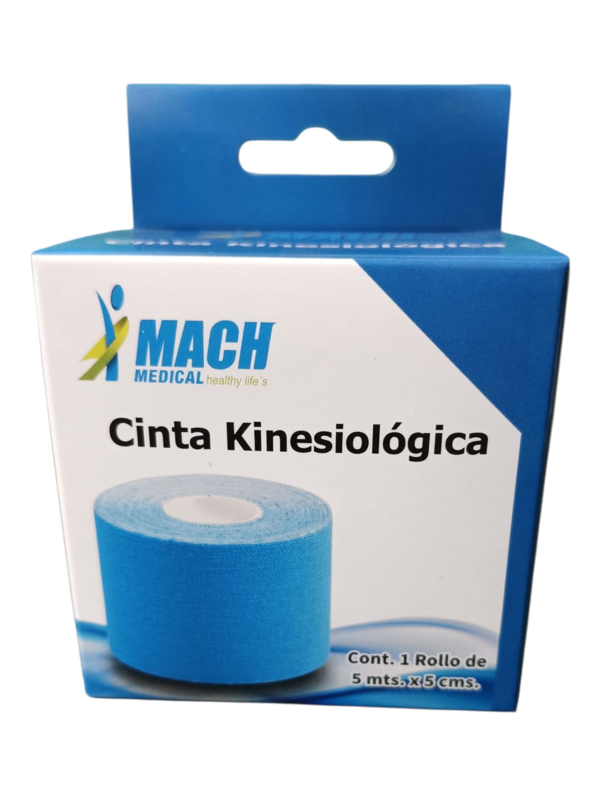 Vendaje Kinesiotape Marca MACH MEDICAL 6 Piezas 5 Metros.