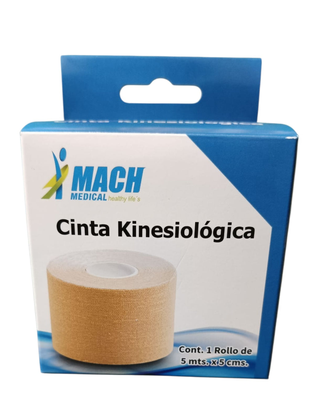 Vendaje Kinesiotape Marca MACH MEDICAL 6 Piezas 5 Metros.