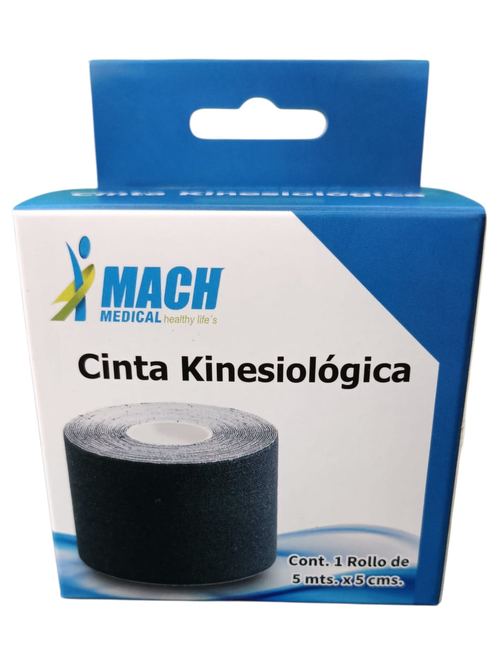Vendaje Kinesiotape Marca MACH MEDICAL 6 Piezas 5 Metros.
