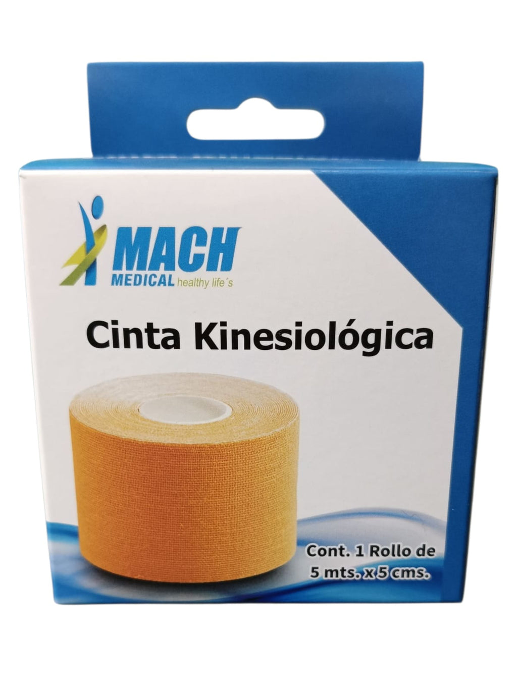 Vendaje Kinesiotape Marca MACH MEDICAL 6 Piezas 5 Metros.