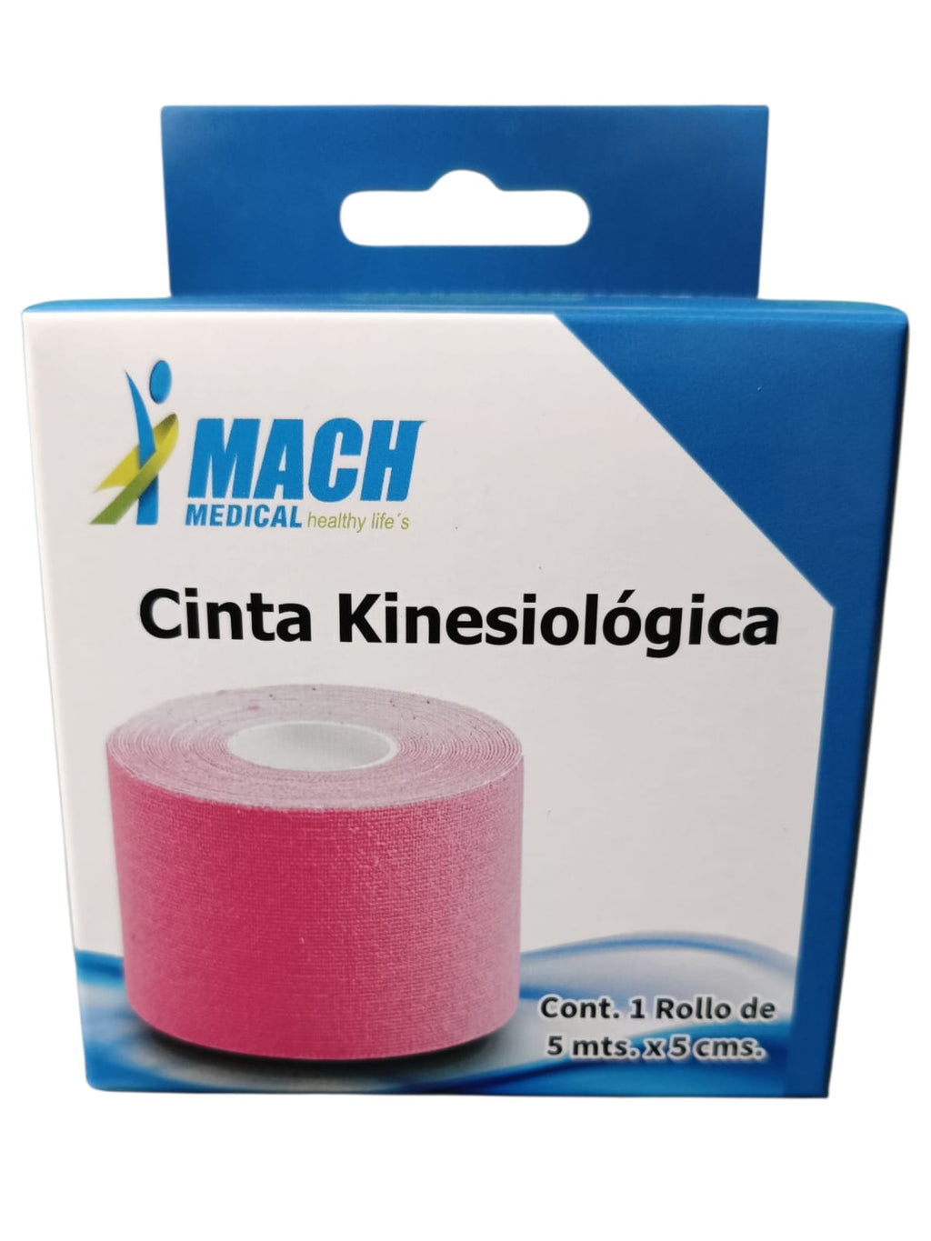 Vendaje Kinesiotape Marca MACH MEDICAL 6 Piezas 5 Metros.