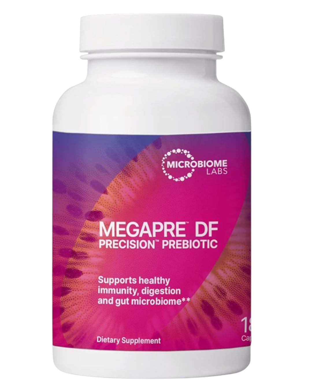 Microbiome Labs - MegaPre DF Precision Prebiotic - Suplemento Prebiótico 180 Cápsulas