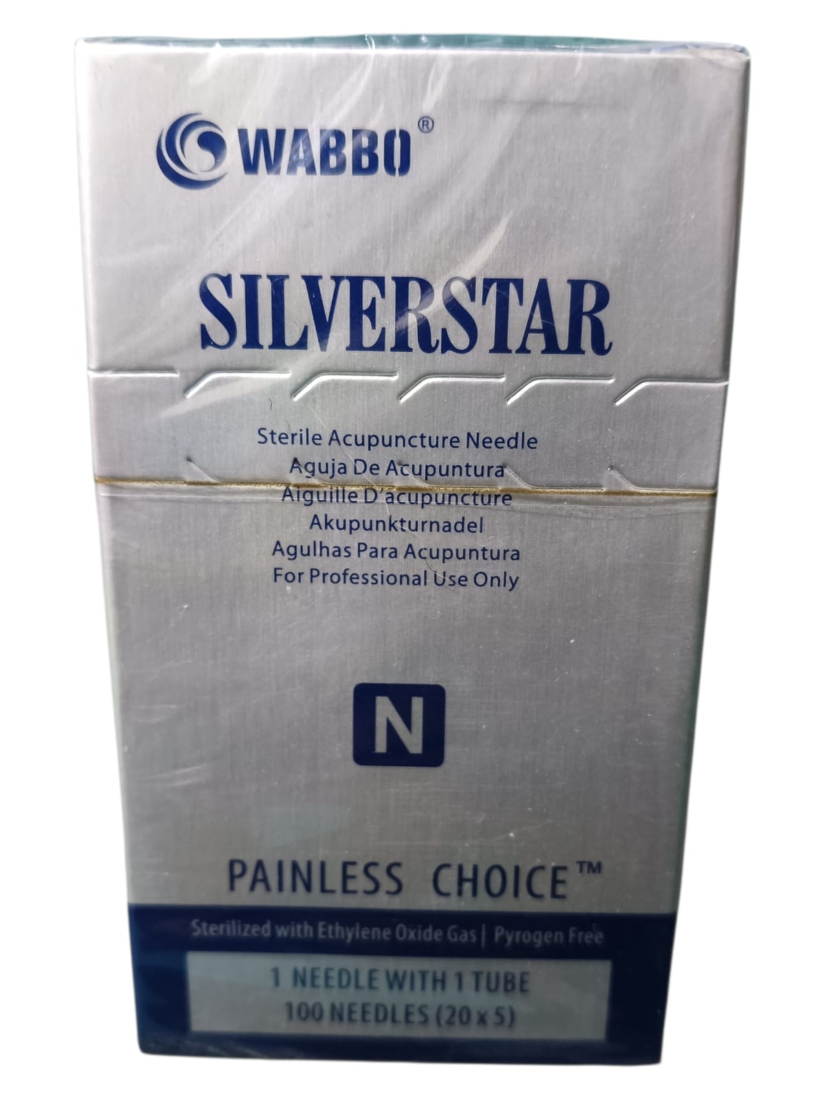 Caja de Agujas SILVER STAR Para Acupuntura y Punción Seca 100 Agujas WABBO.