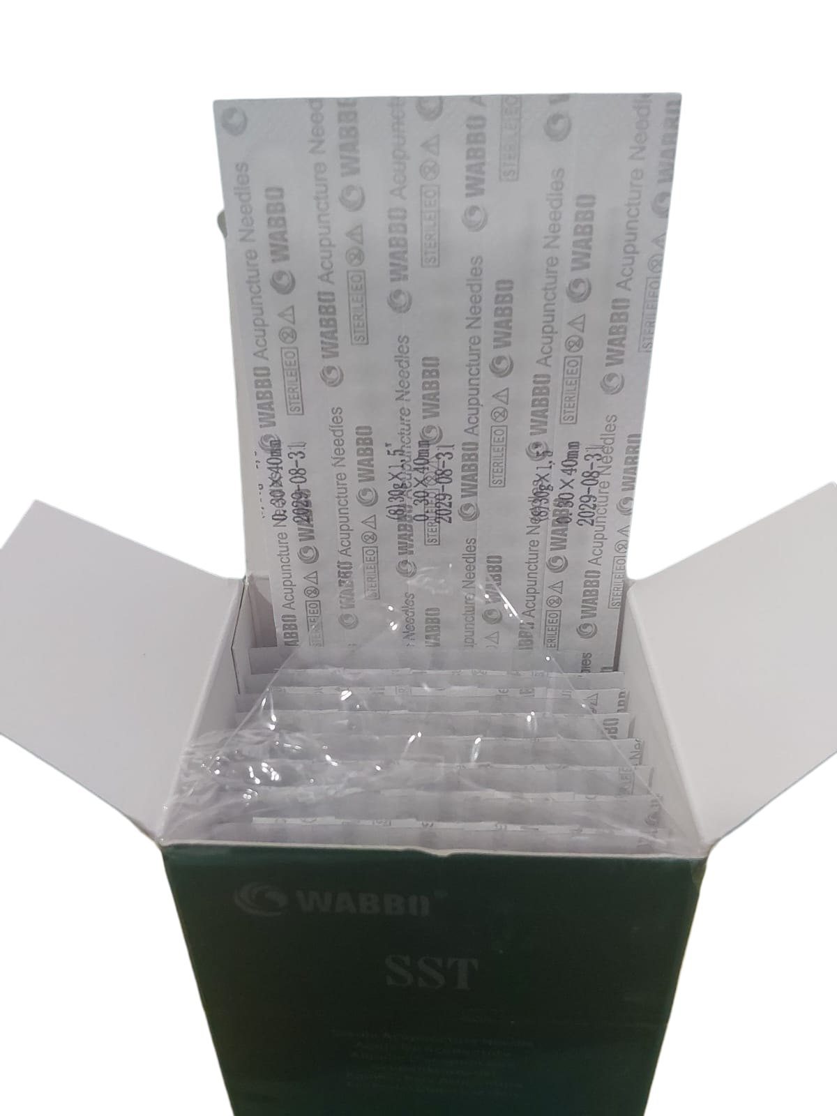 Caja de Agujas Para Acupuntura y Punción Seca 500 Piezas WABBO Varios Tamaños.