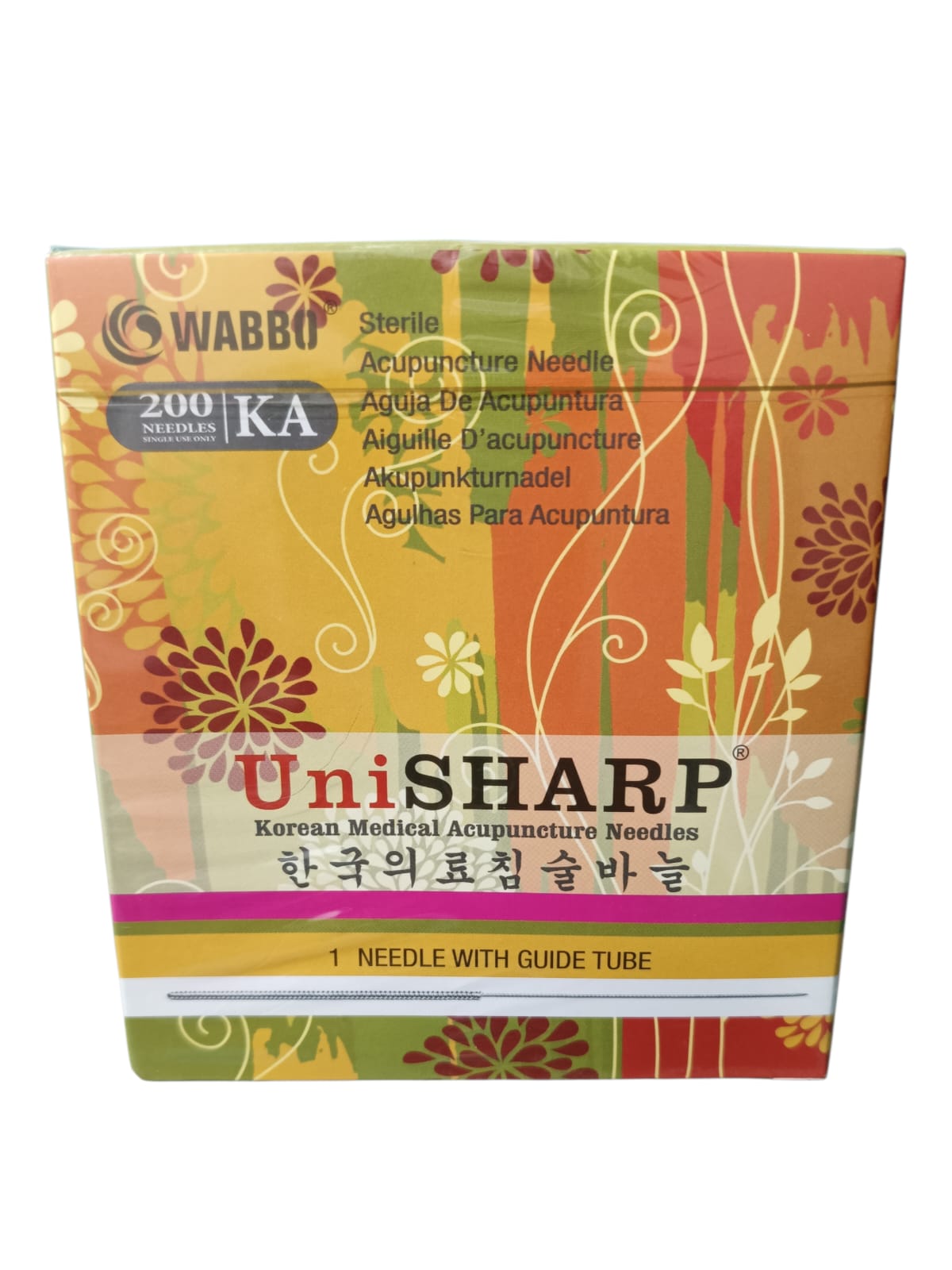 Caja de Agujas UNISHARP Para Acupuntura y Punción Seca 200 Agujas WABBO.